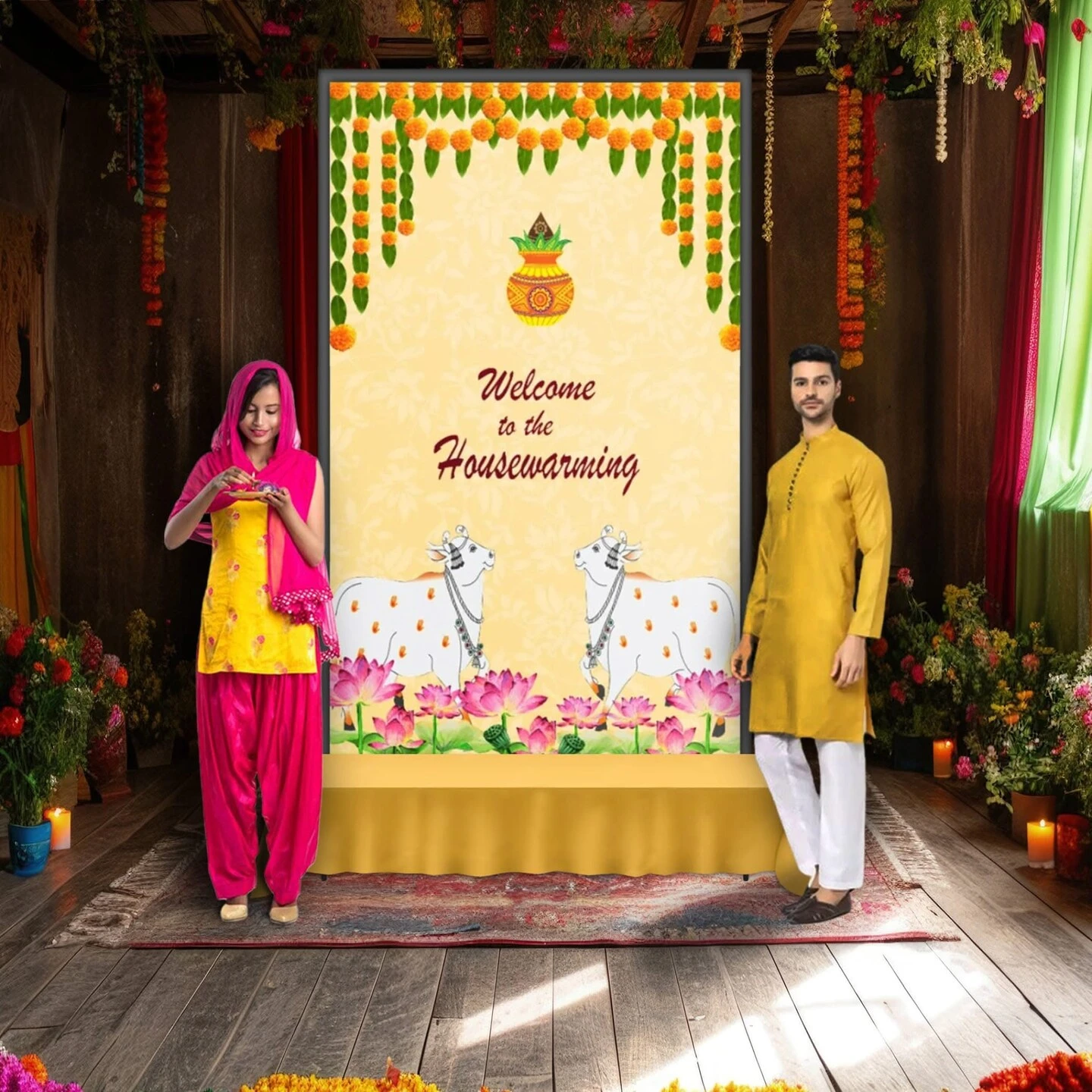 Housewarming Backdrop Indian Traditional Cloth 5x8 Feet Backdrop Pooja Wall Decor Indian Wall Art Photo Decor Banner Indian Indian Housewarming Favor Decorative Cloth 3 Housewarming Backdrop Indian Traditional Cloth 5x8 Feet Backdrop Pooja Wall Decor Indian Wall Art Photo Decor Banner Indian Indian Housewarming Favor Decorative Cloth