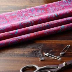 Feldman Premium Indonesian Batik Raspberry Turquoise Cotton Fabric -Michaels Fabric Sale 10607606 20