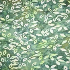 Feldman Premium Indonesian Batik Green Leaves Fabric -Michaels Fabric Sale 10607610 2