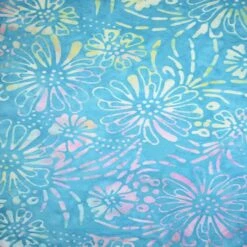 Feldman Premium Indonesian Batik Turquoise Tie Dye Daisy Fabric -Michaels Fabric Sale 10607616 2