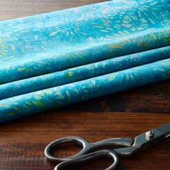 Feldman Premium Indonesian Batik Turquoise Tie Dye Daisy Fabric -Michaels Fabric Sale 10607616 20