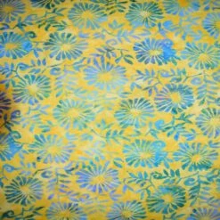 Feldman Premium Indonesia Batik Blue & Green Daisy Fabric -Michaels Fabric Sale 10607620 1