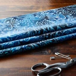 Feldman Premium Indonesian Batik Navy & Lilac Paisley Fabric -Michaels Fabric Sale 10607635 20