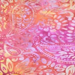 Feldman Premium Indonesian Batik Orange & Raspberry Paisley Fabric -Michaels Fabric Sale 10607636 2