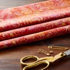 Feldman Premium Indonesian Batik Orange & Raspberry Paisley Fabric -Michaels Fabric Sale 10607636 20