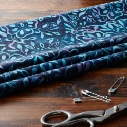 Feldman Batik Navy Rainbow Stamp Large Floral Cotton Fabric -Michaels Fabric Sale 10607647 20