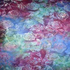 Feldman Batik Royal Raspberry Stamp Rose Cotton Fabric -Michaels Fabric Sale 10607654 1