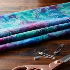 Feldman Batik Royal Raspberry Stamp Rose Cotton Fabric -Michaels Fabric Sale 10607654 20