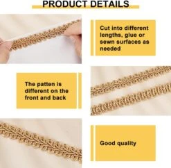 15 Yards Golden Gimp Braid Trim 13mm Gold Polyester -Michaels Fabric Sale 106171752788400 2