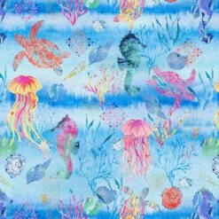 Fabric Editions Sea Critters Cotton Fabric -Michaels Fabric Sale 10735215 1 1