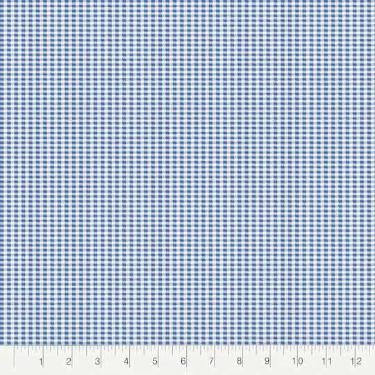 Fabric Editions Blue Gingham Cotton Fabric 5 Fabric Editions Blue Gingham Cotton Fabric - Image 3