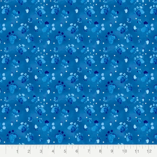 Fabric Editions Blue Good Boy Cotton Fabric 5 Fabric Editions Blue Good Boy Cotton Fabric - Image 3