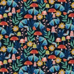 Fabric Editions Navy Mushroom Garden Cotton Fabric -Michaels Fabric Sale 10735229 1 1