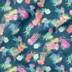 Fabric Editions Navy Deep Sea Jellyfish Cotton Fabric 11 Fabric Editions Navy Deep Sea Jellyfish Cotton Fabric -Michaels Fabric Sale 10735240 4