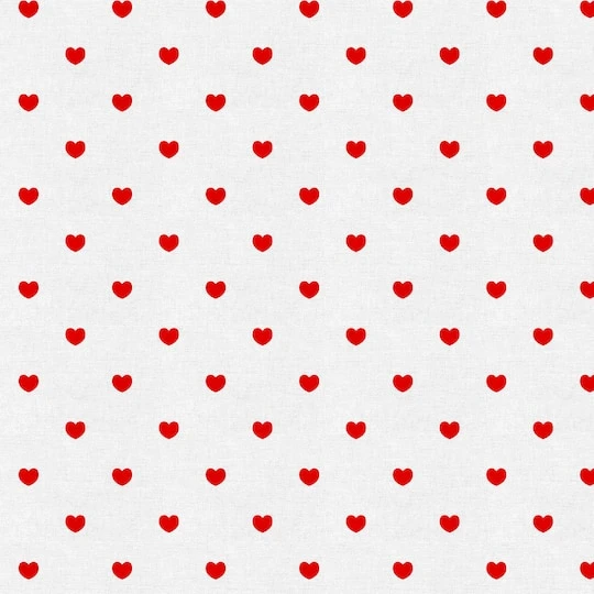 Fabric Editions White Hearts Cotton Fabric 3 Fabric Editions White Hearts Cotton Fabric
