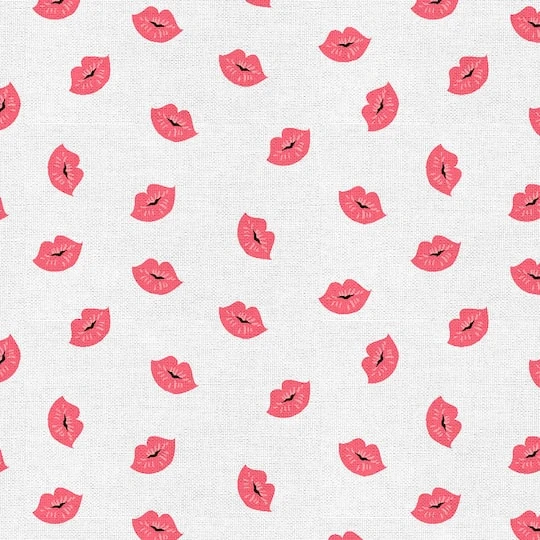 Fabric Editions Pink Lips Cotton Fabric 6 Fabric Editions Pink Lips Cotton Fabric - Image 4