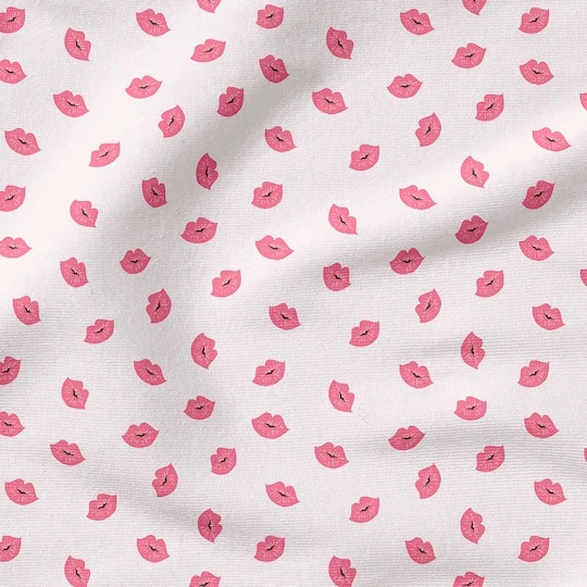 Fabric Editions Pink Lips Cotton Fabric 7 Fabric Editions Pink Lips Cotton Fabric - Image 5