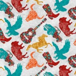 Fabric Editions White Southwest Sunset Cotton Fabric