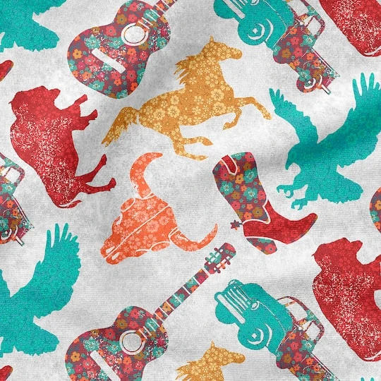 Fabric Editions White Southwest Sunset Cotton Fabric 7 Fabric Editions White Southwest Sunset Cotton Fabric - Image 5