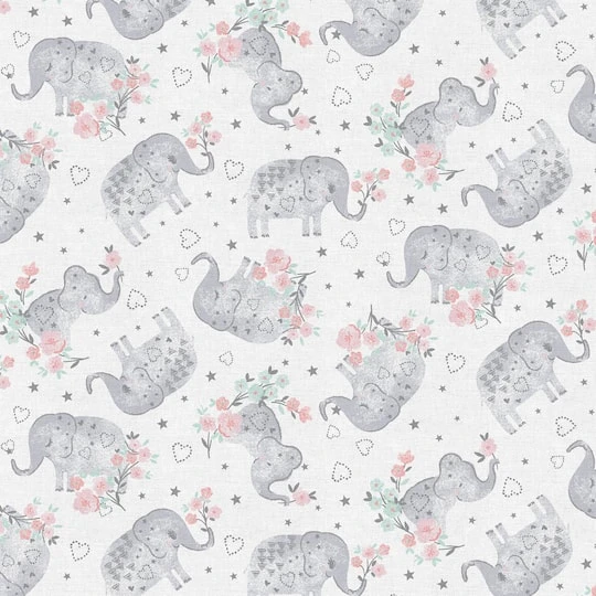 Fabric Editions White Elephant Cotton Fabric 3 Fabric Editions White Elephant Cotton Fabric