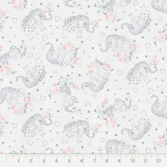 Fabric Editions White Elephant Cotton Fabric 5 Fabric Editions White Elephant Cotton Fabric - Image 3