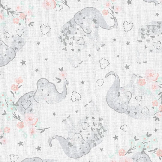 Fabric Editions White Elephant Cotton Fabric 6 Fabric Editions White Elephant Cotton Fabric - Image 4