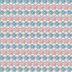 Fabric Editions White Belle Geometric Cotton Fabric