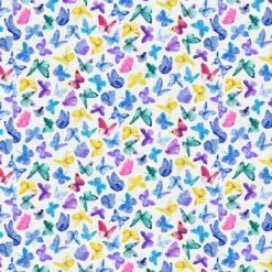 Fabric Editions White Butterflies Cotton Fabric -Michaels Fabric Sale 10735267 1 1