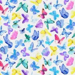 Fabric Editions White Butterflies Cotton Fabric -Michaels Fabric Sale 10735267 3