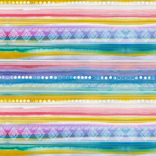 Fabric Editions Multicolor Mayari Stripe Cotton Fabric 3 Fabric Editions Multicolor Mayari Stripe Cotton Fabric