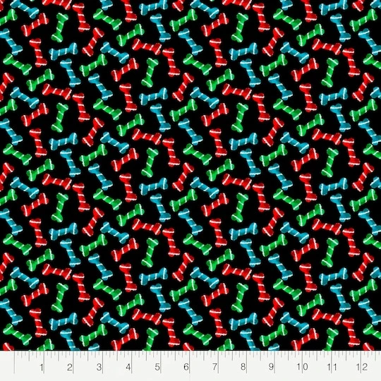 Fabric Editions Dog Bones Cotton Fabric 5 Fabric Editions Dog Bones Cotton Fabric - Image 3