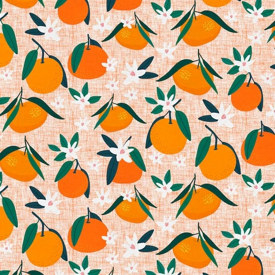 Madcap Cottage Prints Charming Orange Blooms Cotton Fabric 3 Madcap Cottage Prints Charming Orange Blooms Cotton Fabric