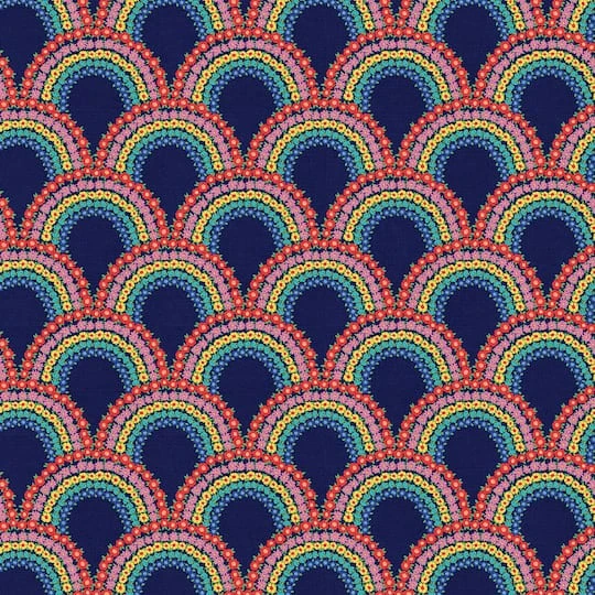 Fabric Editions Floral Rainbow Cotton Fabric 2 Fabric Editions Floral Rainbow Cotton Fabric