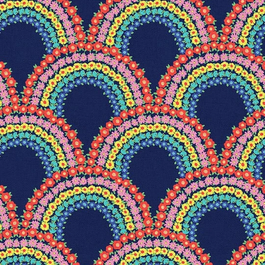 Fabric Editions Floral Rainbow Cotton Fabric 5 Fabric Editions Floral Rainbow Cotton Fabric - Image 4