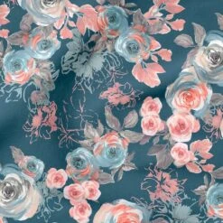 Fabric Editions Navy & Coral Floral Cotton Fabric 11 Fabric Editions Navy & Coral Floral Cotton Fabric -Michaels Fabric Sale 10735347 4