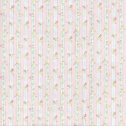 Fabric Traditions Floral Stripe Cotton Fabric
