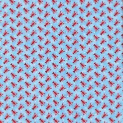 Fabric Traditions Light Blue Lobsters Cotton Fabric