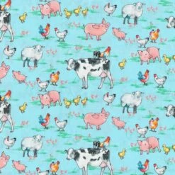 Fabric Traditions Light Blue Animals Cotton Fabric 6 Fabric Traditions Light Blue Animals Cotton Fabric -Michaels Fabric Sale 10736160 1 1