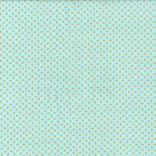 Fabric Traditions Light Blue Vintage Ditsy Rose Cotton Fabric 4 Fabric Traditions Light Blue Vintage Ditsy Rose Cotton Fabric - Image 2