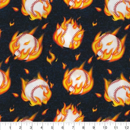 Fabric Traditions Baseball Cotton Fabric 5 Fabric Traditions Baseball Cotton Fabric - Image 3