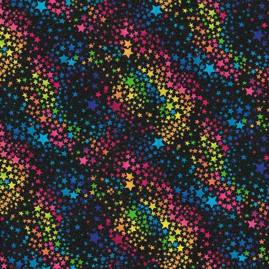 Fabric Traditions Rainbow Stars Cotton Fabric 3 Fabric Traditions Rainbow Stars Cotton Fabric