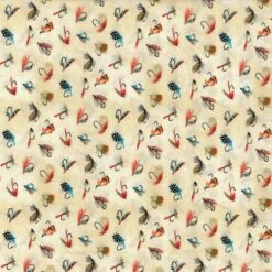 Fabric Traditions Fishing Lures Cotton Fabric