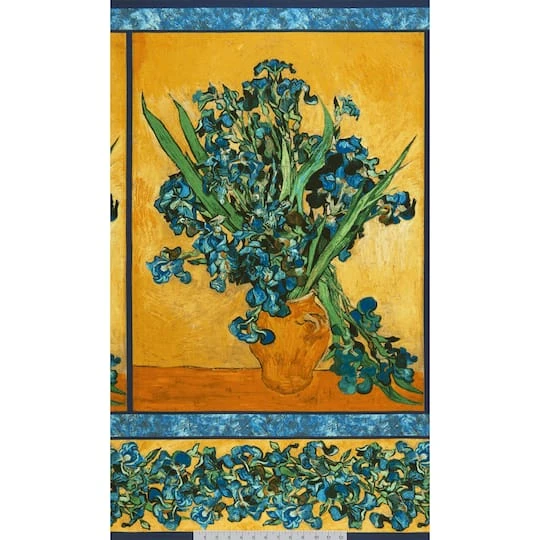Robert Kaufman Van Gogh Flower Vase Cotton Fabric 5 Robert Kaufman Van Gogh Flower Vase Cotton Fabric - Image 3