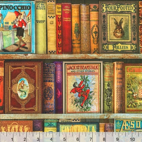 Robert Kaufman Books On A Shelf Cotton Fabric 5 Robert Kaufman Books On A Shelf Cotton Fabric - Image 3