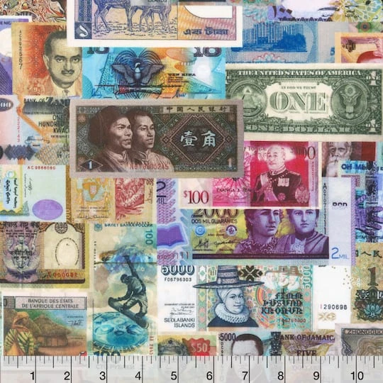 Robert Kaufman Foreign Currency Cotton Fabric 5 Robert Kaufman Foreign Currency Cotton Fabric - Image 3