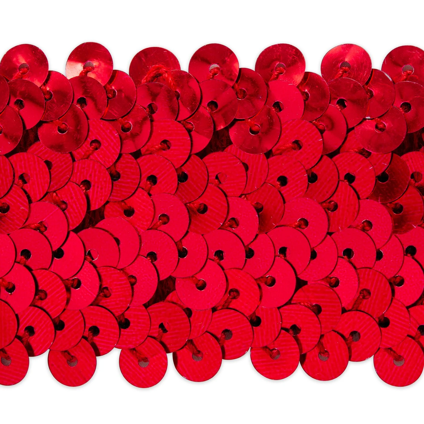 5 Yards Of 4 Row 1 1/2" Metallic Stretch Sequin Trim | 5 Yard Cut Red 8 5 Yards Of 4 Row 1 1/2" Metallic Stretch Sequin Trim | 5 Yard Cut Red - Image 6