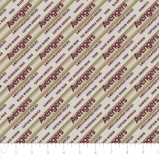Licensed Marvel Prints Avengers - Retro Stripe With Names Red Cotton Fabric By The Yard 5 Licensed Marvel Prints Avengers - Retro Stripe With Names Red Cotton Fabric By The Yard - Image 3