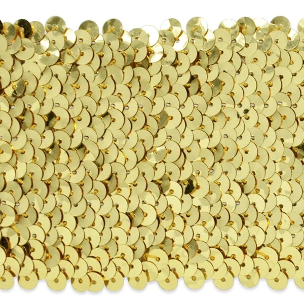 5 Yards Of 8 Row Sequin Stretch | 5 Yard Cut Gold 8 5 Yards Of 8 Row Sequin Stretch | 5 Yard Cut Gold - Image 6