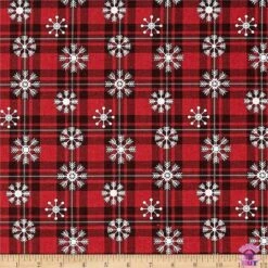 Spring Creative Over The River Snowflake Plaid Cotton Fabric By The Yard -Michaels Fabric Sale 123752457650288 1