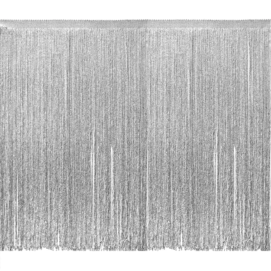 6 Yards Of 18" Metallic Chainette Fringe Trim | 6 Yard Cut Metallic Silver 8 6 Yards Of 18" Metallic Chainette Fringe Trim | 6 Yard Cut Metallic Silver - Image 6